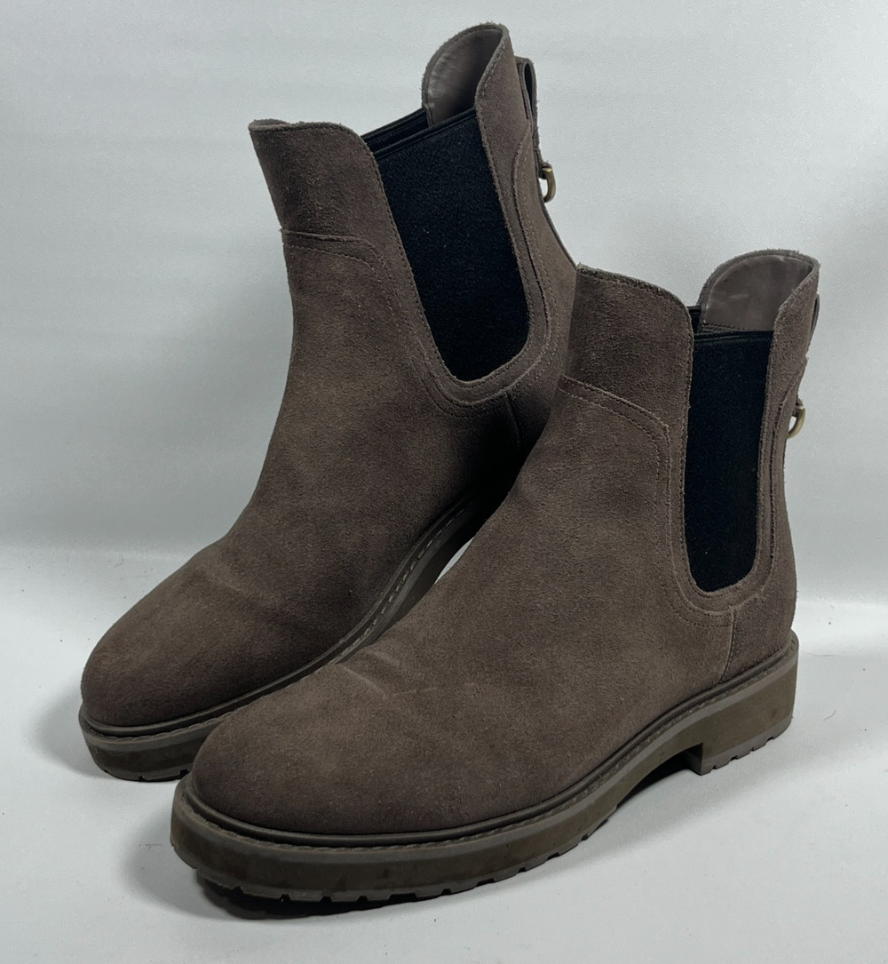 COLE HAAN Boots Womens 10B Grand 360 Morel Suede Greenwich Ankle Bootie Brown